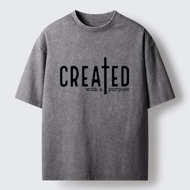 Tokyo-Lion Created To Have A Meaning Washed T-Shirt-Tokyo-Lion