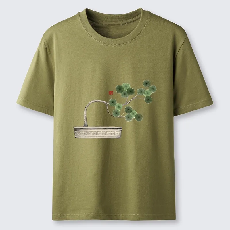 Tokyo-Lion Minimalist Bonsai Artistry Classic T-Shirt