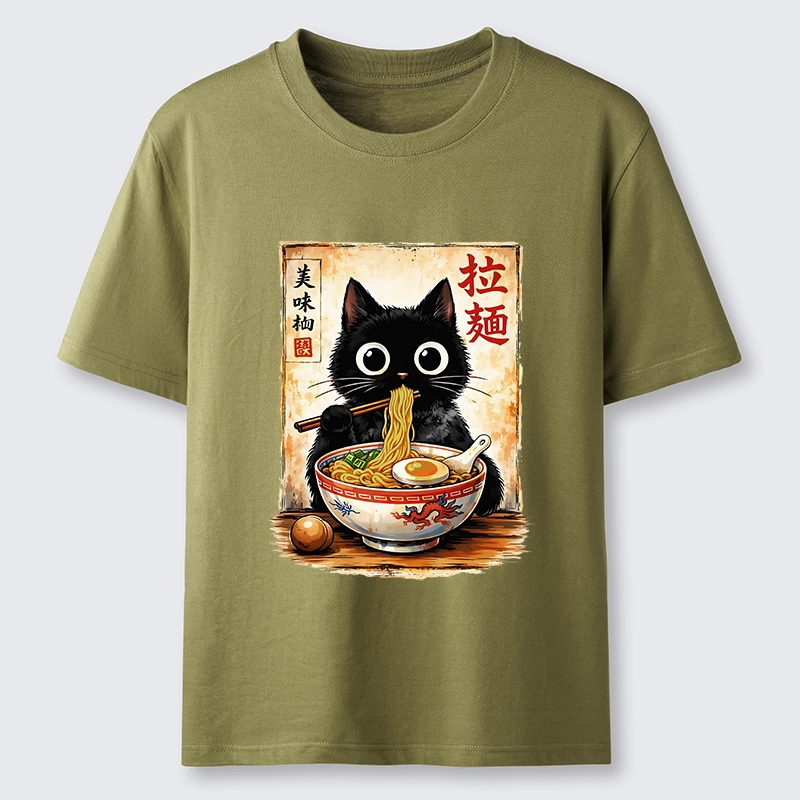 Tokyo-Lion Cute Cat Slurping Ramen Classic T-Shirt