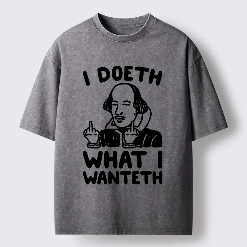 Tokyo-Lion Old English Shakespeare Meme Washed T-Shirt