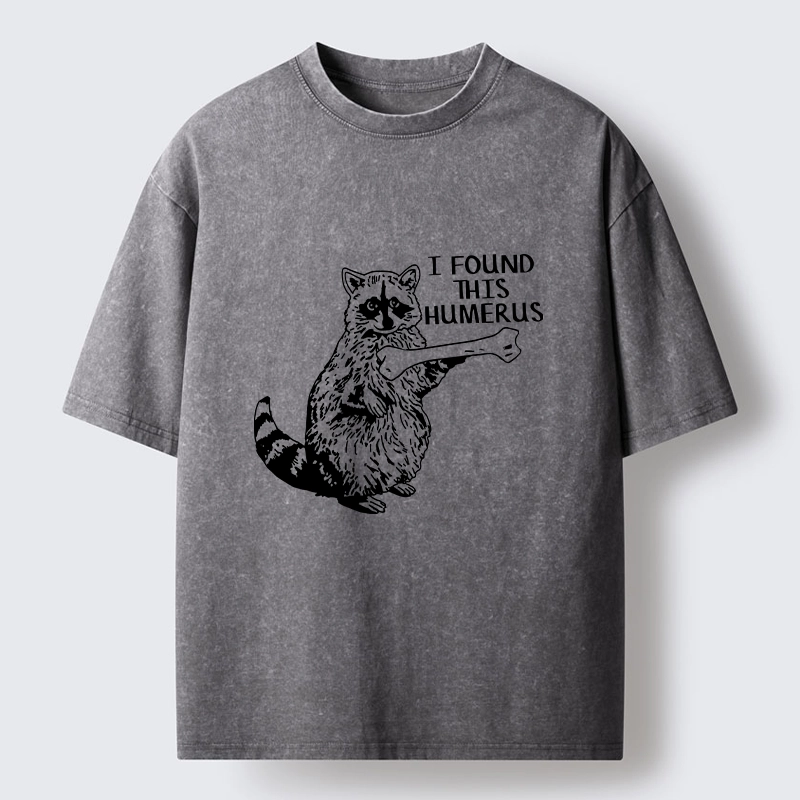 Tokyo-Lion Raccoon Found This Humerus Meme Washed T-Shirt-Tokyo-Lion