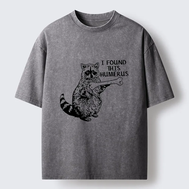 Tokyo-Lion Raccoon Found This Humerus Meme Washed T-Shirt-Tokyo-Lion