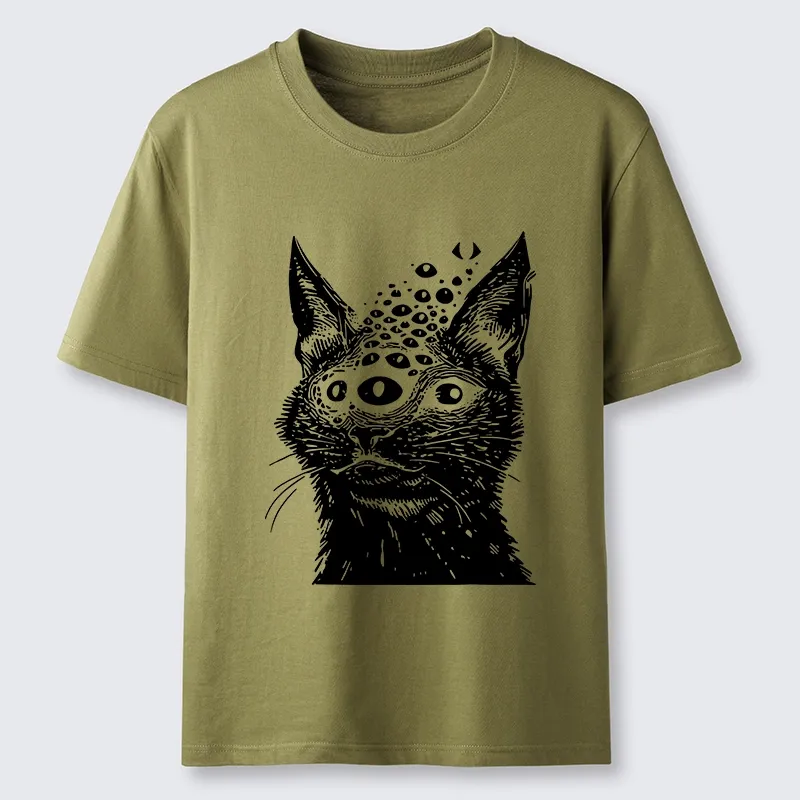Tokyo-Lion Trippy Cat Third Eye Meme Classic T-Shirt