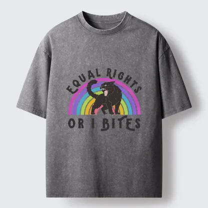 Tokyo-Lion Rainbow Panther Equal Rights Washed T-Shirt