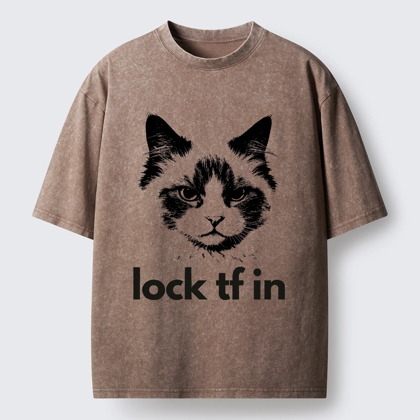 Tokyo-Lion Lock In Cat Washed T-Shirt