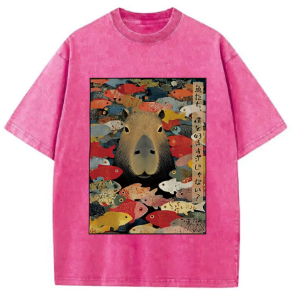 Tokyolion Am I Too Lovable Capybara Washed T-Shirt