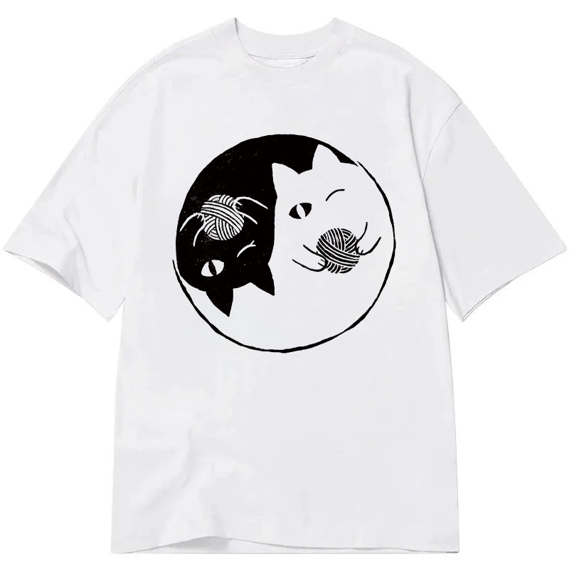 TokyoLion Yin Yarn Cat Classic T-Shirt-Tokyo-Lion
