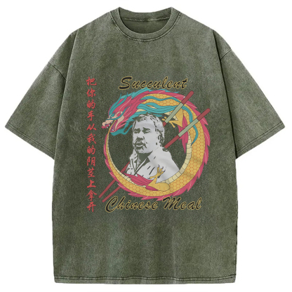 Tokyolion Succulent Chinese Meal Meme Washed T-Shirt