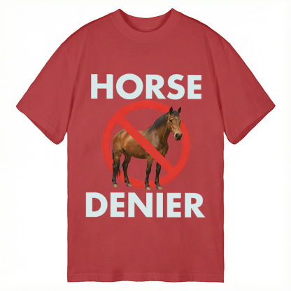 TokyoLion Funny Horse Denier Conspiracy Theory Classic T-Shirt-Tokyo-Lion