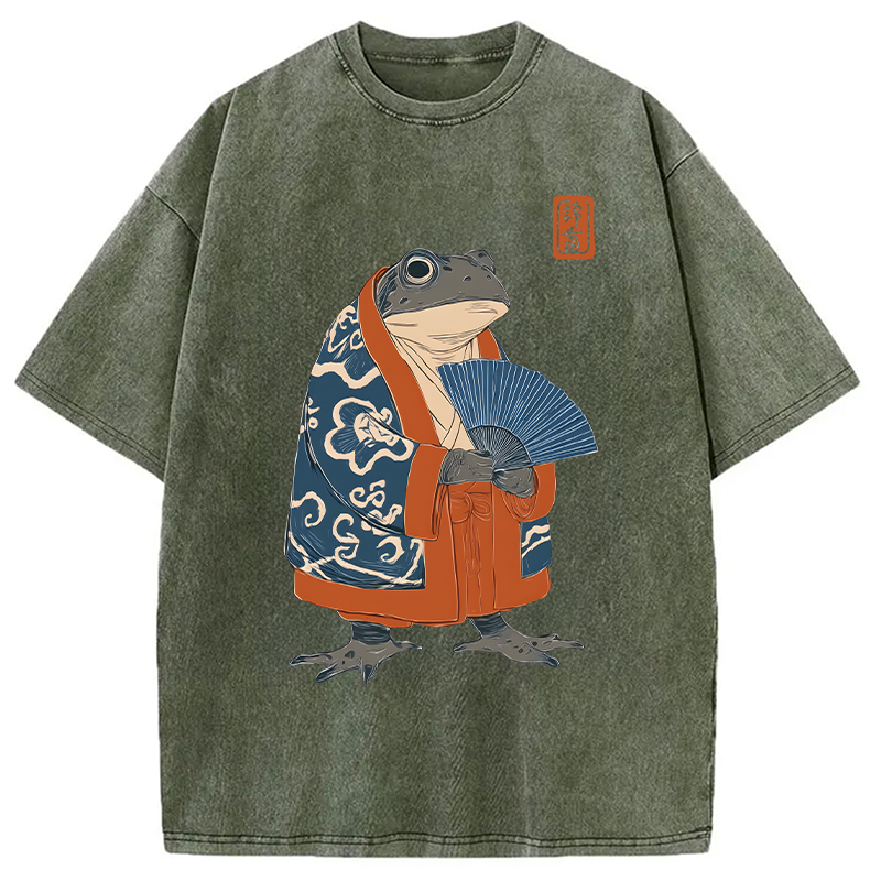 Tokyolion Frog Kimono Washed T-Shirt