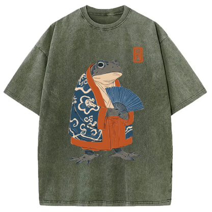 Tokyolion Frog Kimono Washed T-Shirt