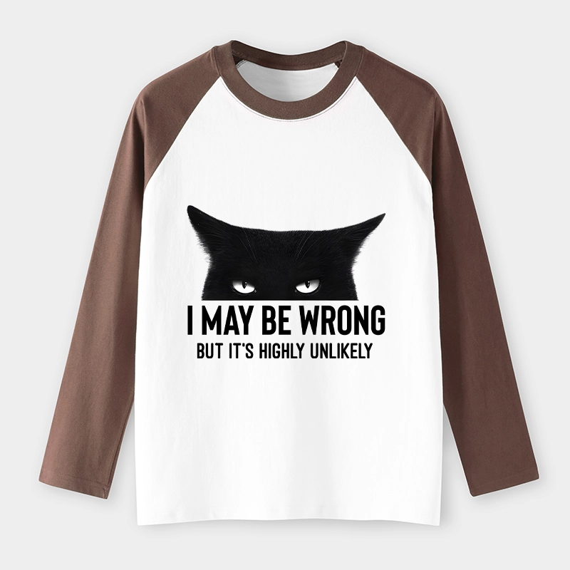 Tokyo-Lion Cat Can Do No Wrong Raglan Long Sleeve T-shirt