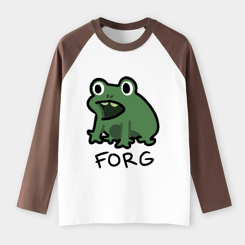 Tokyo-Lion Funny Forg Japan Raglan Long Sleeve T-shirt