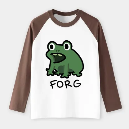 Tokyo-Lion Funny Forg Japan Raglan Long Sleeve T-shirt