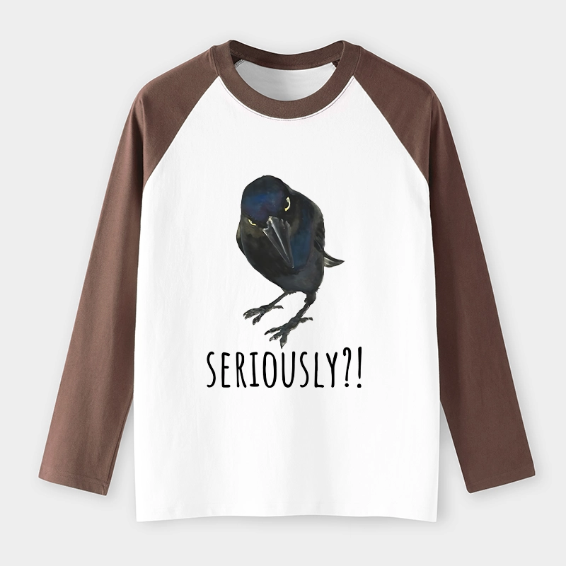 Tokyo-Lion Raven's Question Raglan Long Sleeve T-shirt