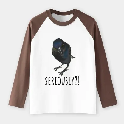 Tokyo-Lion Raven's Question Raglan Long Sleeve T-shirt