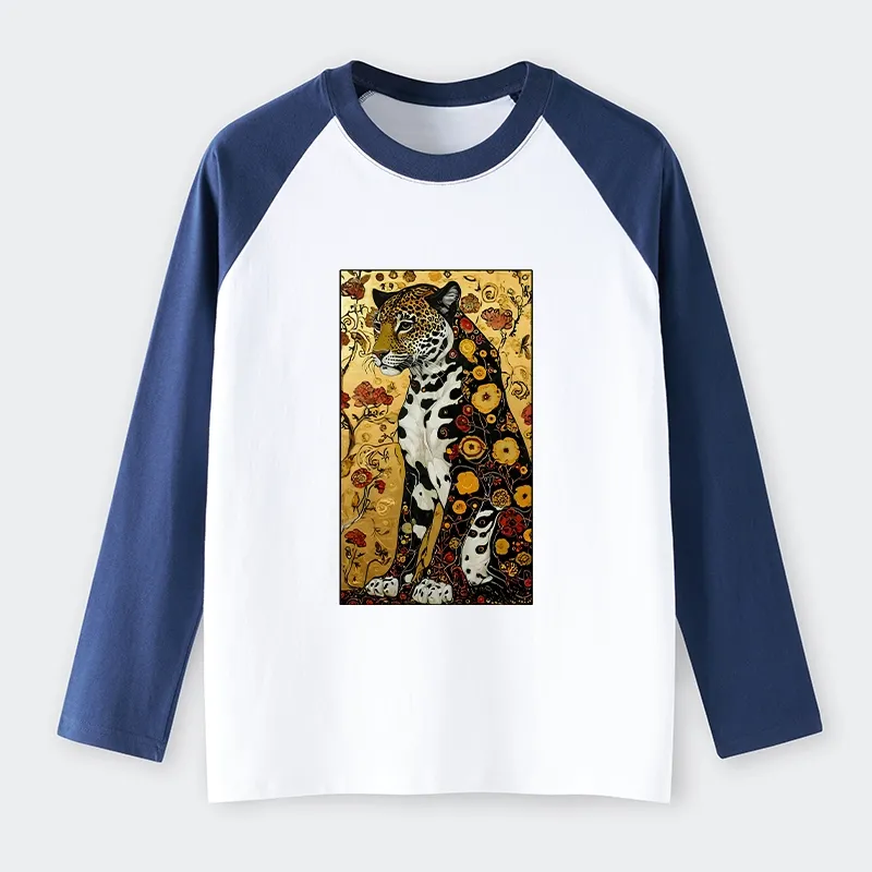 Tokyo-Lion Magnificent Leopard Raglan Long Sleeve T-shirt