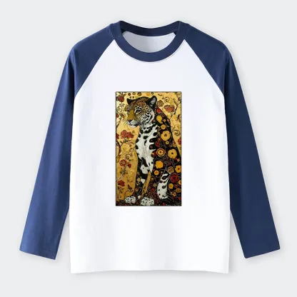 Tokyo-Lion Magnificent Leopard Raglan Long Sleeve T-shirt