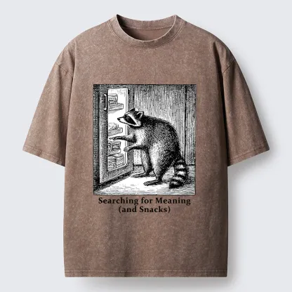 Tokyo-lion Raccoon Searching For Items Washed T-Shirt