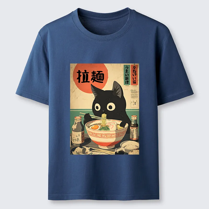 Tokyo-Lion Cat Is Eating Ramen At The Restaurant Classic T-Shirt