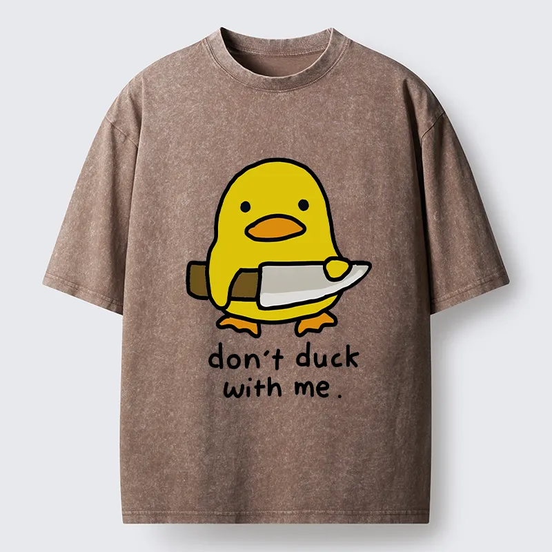 Tokyo-Lion Duck With A Knife Washed T-Shirt