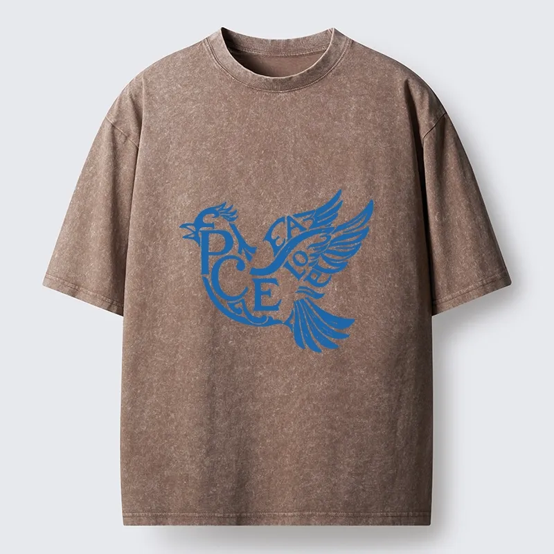 Tokyo-Lion Peace Dove Washed T-Shirt