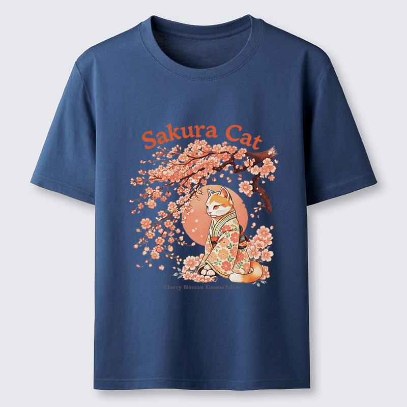 Tokyo-Lion Cat Under The Sakura Classic T-Shirt