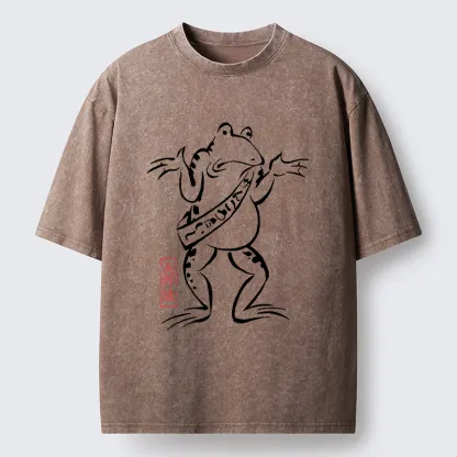 Tokyo-Lion Helpless Frog Washed T-Shirt