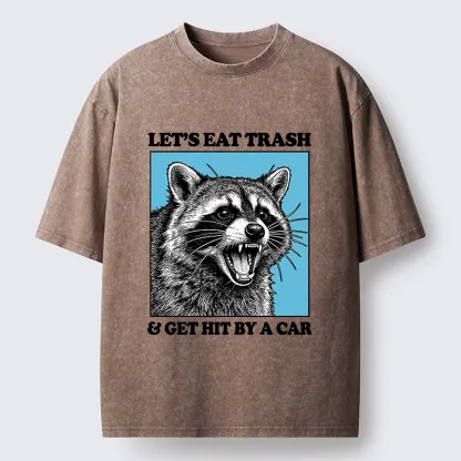 Tokyo-Lion Raccoon Rebellion Washed T-Shirt