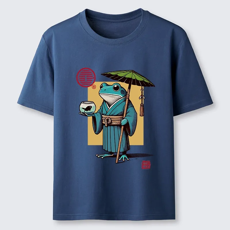 Tokyo-Lion Green Frog Samurai Classic T-Shirt