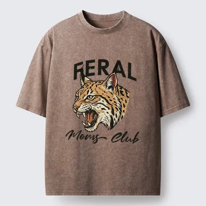 Tokyo-Lion Lynx Roaring For Mom Power Washed T-Shirt