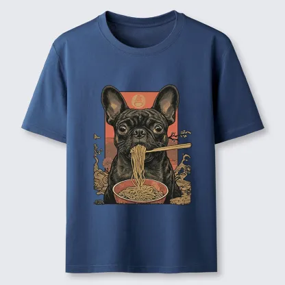 Tokyo-Lion Vintage Style Dog And Ramen Art Classic T-Shirt