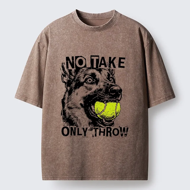 Tokyo-Lion Dog Wants Ball Thrown Washed T-Shirt