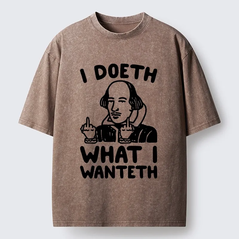 Tokyo-Lion Old English Shakespeare Meme Washed T-Shirt