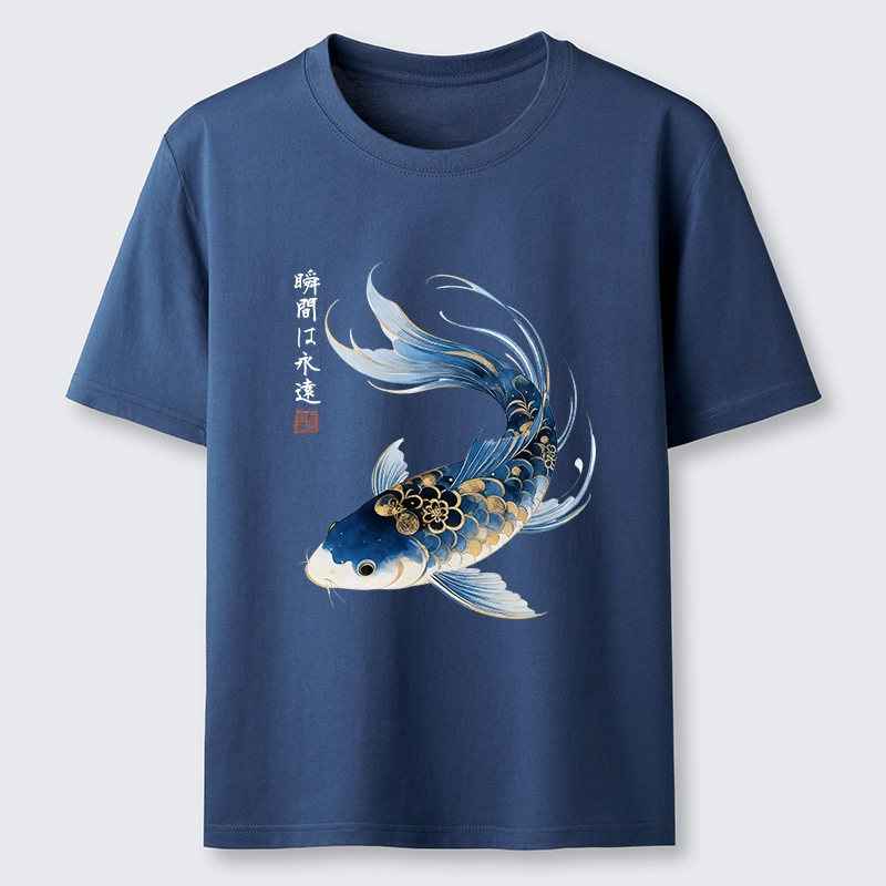 Tokyo-Lion Elegant Koi Fish Watercolor Art Classic T-Shirt-Tokyo-Lion