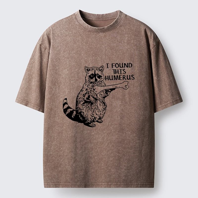 Tokyo-Lion Raccoon Found This Humerus Meme Washed T-Shirt-Tokyo-Lion