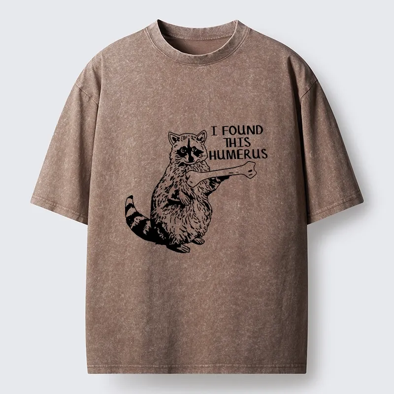 Tokyo-Lion Raccoon Found This Humerus Meme Washed T-Shirt-Tokyo-Lion