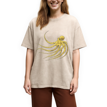 Tokyolion Retro Octopus Washed T-Shirt