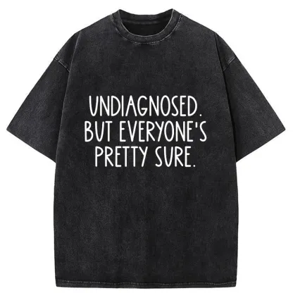 Tokyo-Lion Self-diagnosed Illness Funny Washed T-Shirt