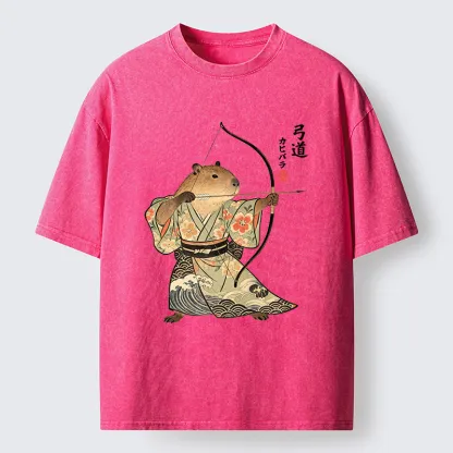 Tokyo-Lion Capybara Archery Washed T-Shirt
