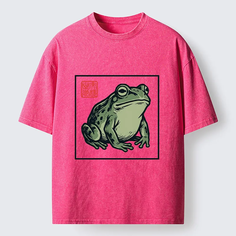 Tokyo-Lion Zen Frog Washed T-Shirt