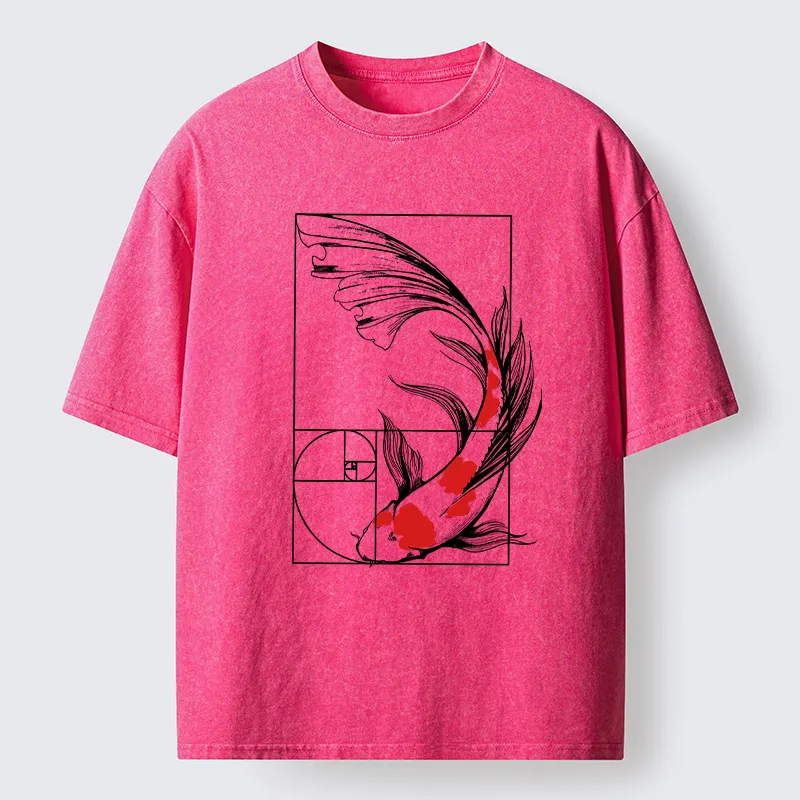 Tokyo-Lion Golden Ratio Koi Washed T-Shirt
