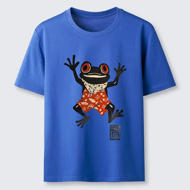 Tokyo-Lion Japanese Happy Frog Ukiyoe Classic T-Shirt