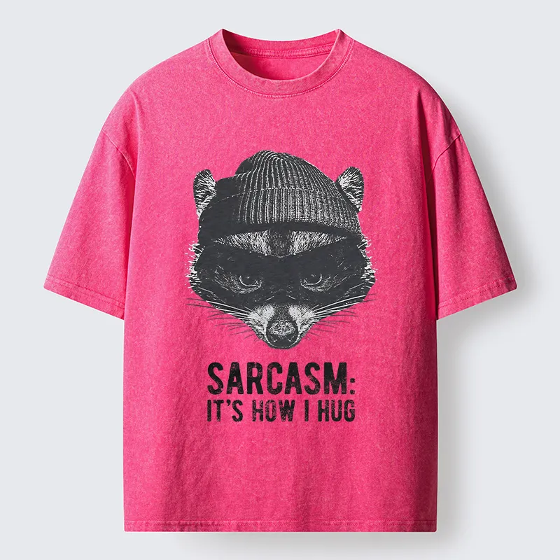 Tokyo-Lion Raccoon's Sarcasm Washed T-Shirt