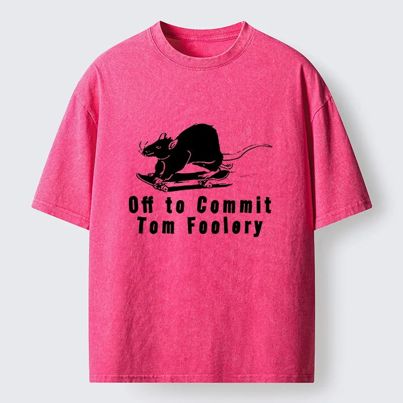 Tokyo-Lion Mischievous Rat Washed T-Shirt