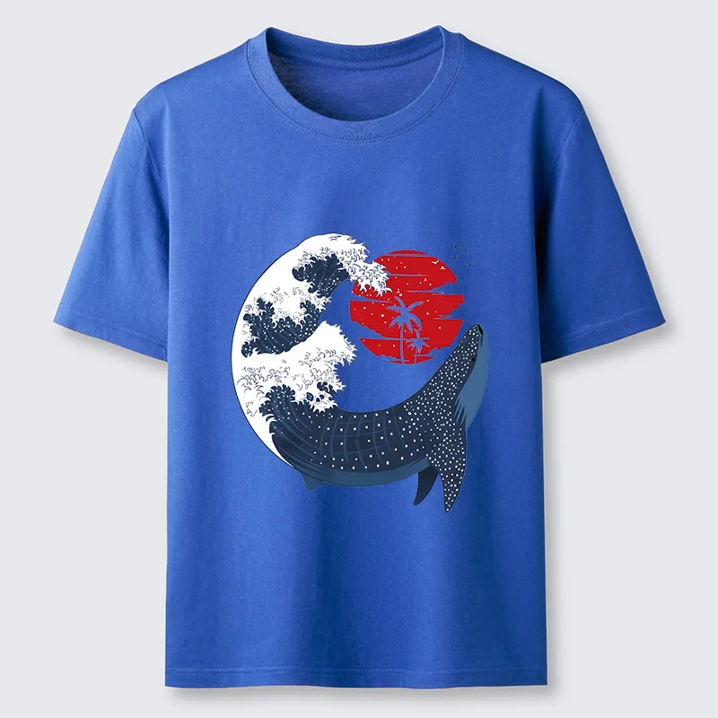 Tokyo-Lion Japanese Whale Wave Classic T-Shirt