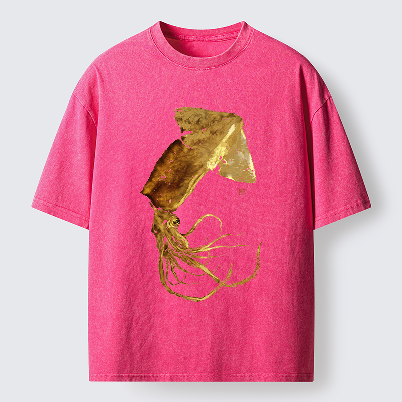 Tokyo-Lion Golden Squid Washed T-Shirt