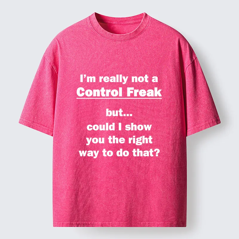 Tokyo-Lion Control Freak Meme Washed T-Shirt