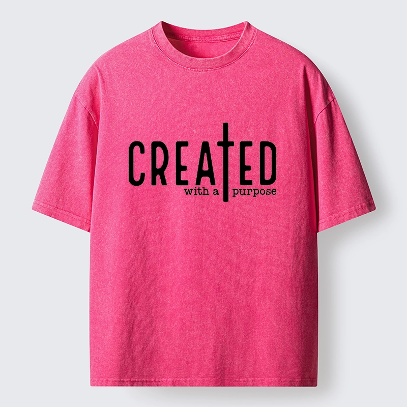 Tokyo-Lion Created To Have A Meaning Washed T-Shirt-Tokyo-Lion