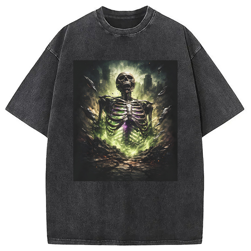 Tokyolion Radioactive Inspired Skeleton Washed T-Shirt